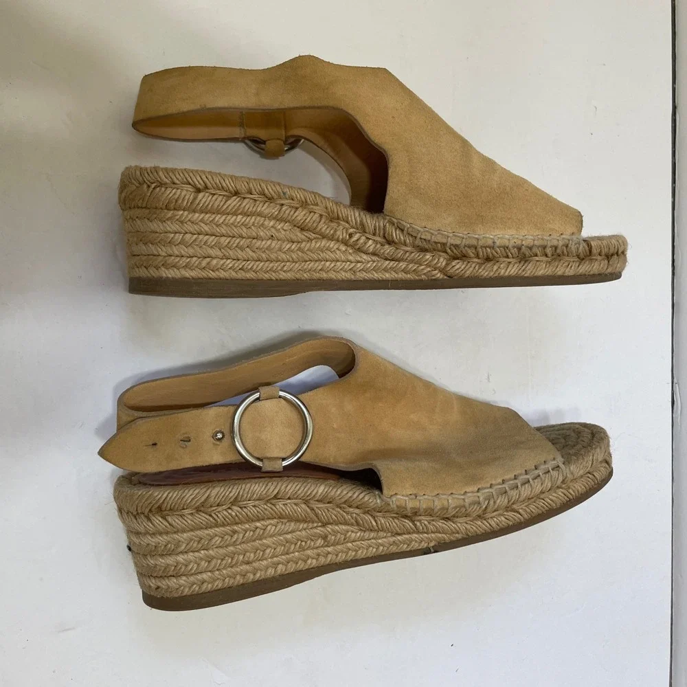 RAG & BONE CALLA WEDGE‎ ESPADRILLES IN DUNE